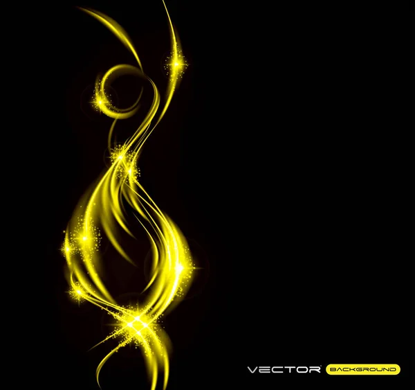 Vector awesome kleurrijke golven op zwarte achtergrond — Stockvector