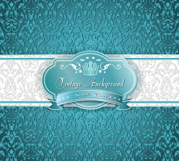 Elegante Vintage kaart. Ontwerp achtergrond met sierlijke Vintage patroon. Vector illustratie — Stockvector