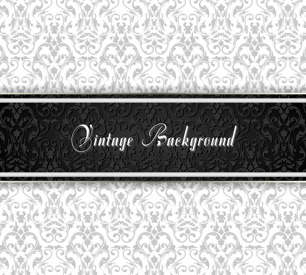 エレガントなヴィンテージカード。華やかなヴィンテージパターンで背景をデザイン。ベクトルイラスト ロイヤリティフリーのストックイラスト