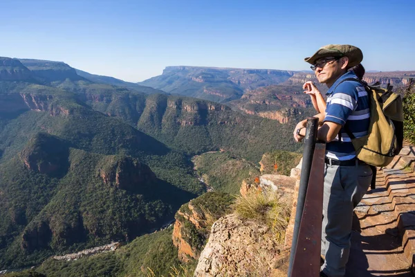 Nelspruit Sudáfrica Junio 2018 Turista Mirando Hacia Vista Cañón — Foto de Stock