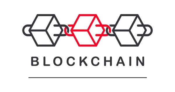 Logo Łańcucha Bloków Ilustracja Koncepcja Łańcucha Bloku — Wektor stockowy