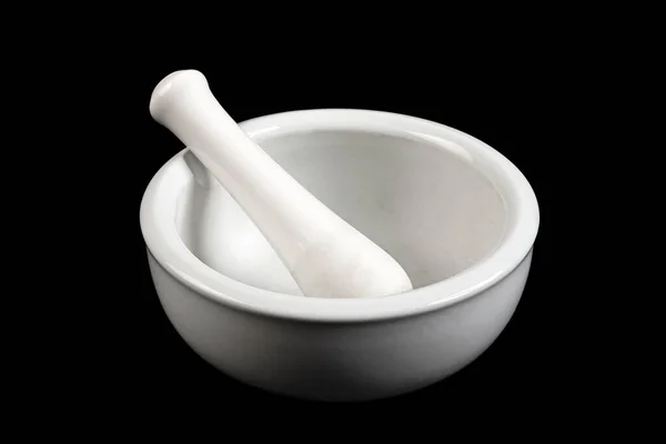 Ceramic Pounder Kitchenware Isolated Black — Stock Photo, Image