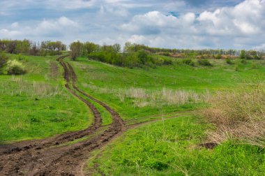 Bahar mevsimi, merkezi Ukrayna çatal ülke road 