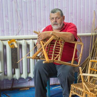 Üst düzey yöneticisinin hasır işi portre