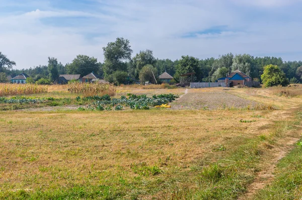 Podzimní Krajina Malou Vesnici Mala Rublivka Poltavskaya Oblasti Západní Ukrajině — Stock fotografie