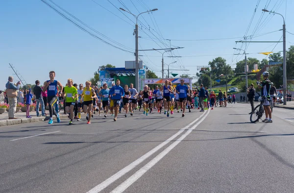 Dnepropetrovsk Ucrania Septiembre 2015 Gente Común Corriendo Competencia Run Life — Foto de Stock