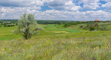 Dnepropetrovsk city, Ukrayna yakınındaki kırsal alanda bahar manzara