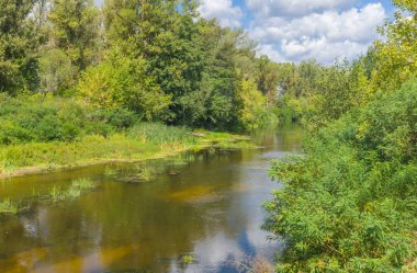 Ukraynalı yaz sezonunda nehirde Vorskla