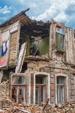 Renkli harabe - ıssız antik ikamet.