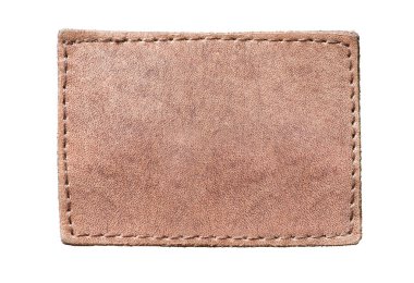 Beyaz arka plan üzerinde izole boş jeans etiket.