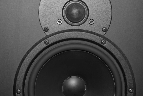 Techno background - loudspeaker closeup
