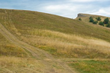 Kırım penisula Lonely dağ yolu