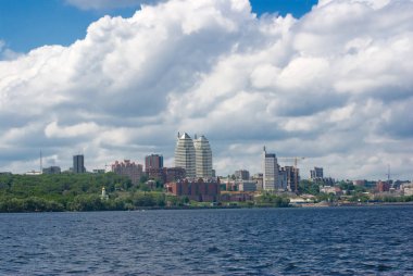 Dnipro şehrinin silueti, Ukrayna