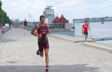 Dnipro, Ukrayna - 08 Haziran 2019: Kazanan (Karai Levente) 08 Haziran 2019'da Dnipro, Ukrayna'da düzenlenen 
