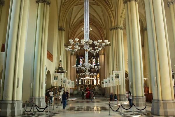 Lviv Ucrânia Junho 2018 Interior Igreja Católica Grega Dos Santos — Fotografia de Stock