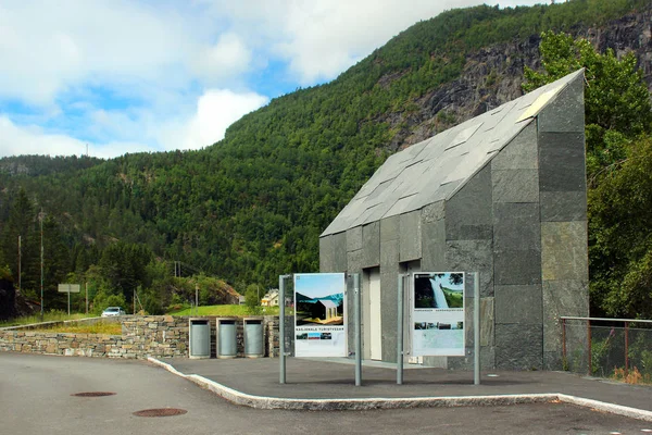 Skjervsfossen Norway June 2018 Rest Area Public Toilets Information Stands — Stock Photo, Image