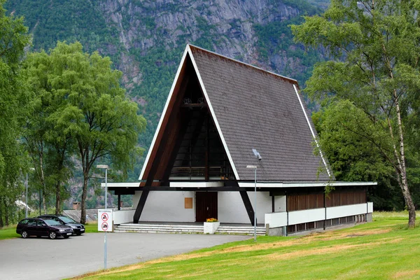 Tyssedal Norway June 2018 Tyssedal Church Parish Church Odda Municipality — Stock Photo, Image