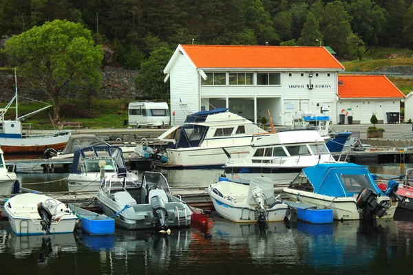 Vikedal マリーナ 長い伝統と Strand エリア Vikedal ノルウェー 2018 モーター ボート — ストック写真