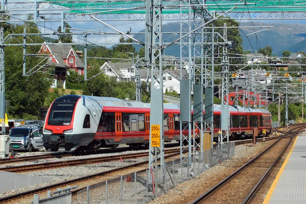 Voss Noruega Junio 2018 Estación Tren Voss Principal Centro Transporte — Foto de Stock