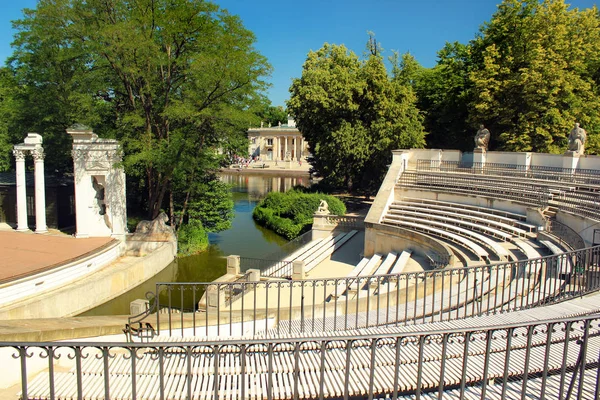 Warsaw Poland June 2018 Amphitheater Lazienki Park Royal Baths Largest — Stock Photo, Image