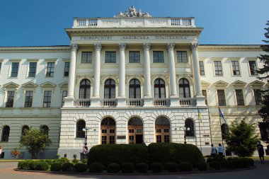 Lviv, Ukrayna - 8 Haziran 2018: Lviv Politeknik Ulusal Üniversitesi, Lviv, 1816 kurulan en büyük bilimsel üniversite.