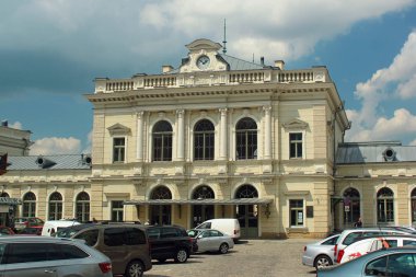 Przemysl, Polonya - 8 Haziran 2018: Bina tren istasyonunun Przemysl, Doğu Polonya eski bir şehir ve popüler bir turizm.
