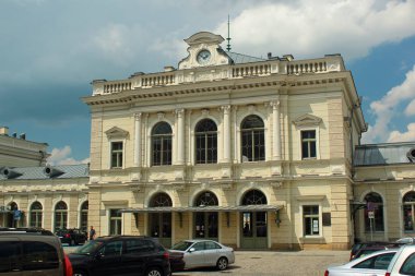 Przemysl, Polonya - 8 Haziran 2018: Bina tren istasyonunun Przemysl, Doğu Polonya eski bir şehir ve popüler bir turizm.