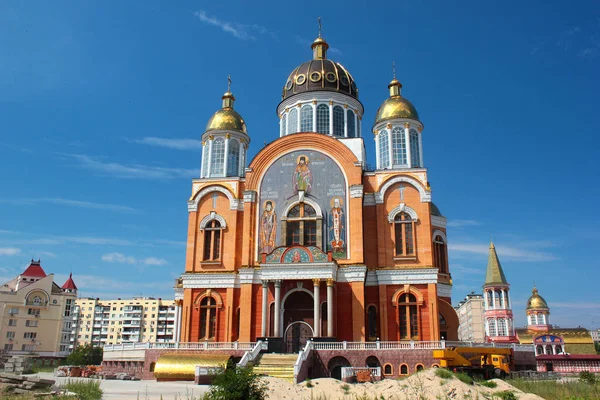 1995 年にオープン Obolon 地区でキエフ ウクライナ 2018 Sviato Pokrovskyi 神聖なバージンの保護 大聖堂 — ストック写真