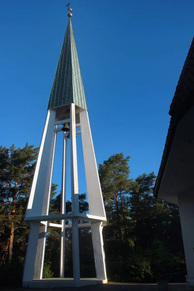 Oslo Norwegia Czerwca 2018 Dzwonnica Kościoła Bygdoy Zbudowany 1968 Roku — Zdjęcie stockowe