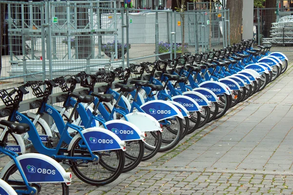 Oslo Norge Juni 2018 Cykel Uthyrning Station Centrala Oslo Cyklar — Stockfoto