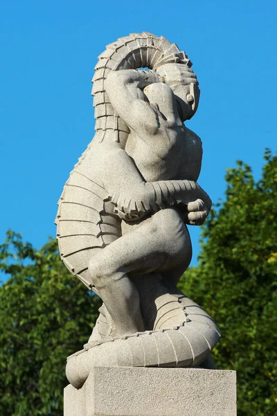 오슬로 노르웨이 2018 구스타프 Vigeland Frogner 공원에서 노르웨이 수도에서 관광지의 — 스톡 사진