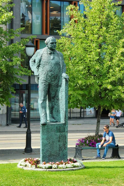 Oslo Norway June 2018 Statue Carl Joachim Hambro British Danish — Stock Photo, Image