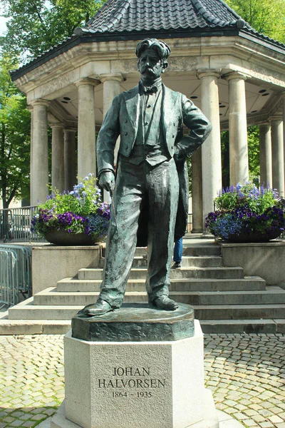 Oslo Norwegen Juni 2018 Statue Von Johan Halvorsen Einem Berühmten — Stockfoto