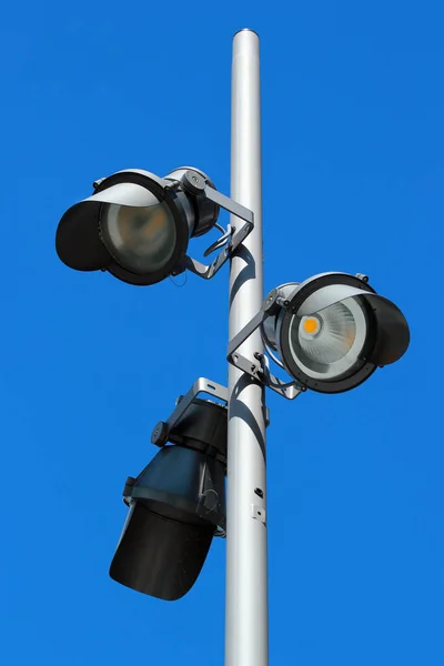 Street Led Lamps Blue Sky Background — Stock Photo, Image