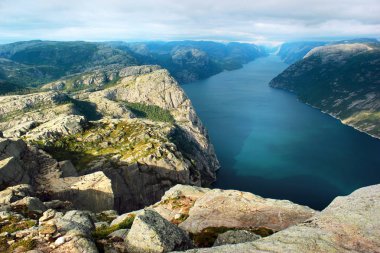 Lysefjord, Norveç'Rogaland taşın Preikestolen (Vaiz minber)
