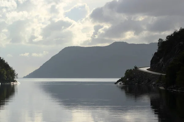 Route Côtière Long Erfjorden Comté Rogaland Norvège — Photo