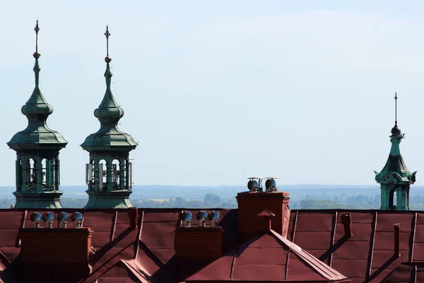 Vrcholky Katedrál Kostelů Střechy Přemyšl Polsko — Stock fotografie