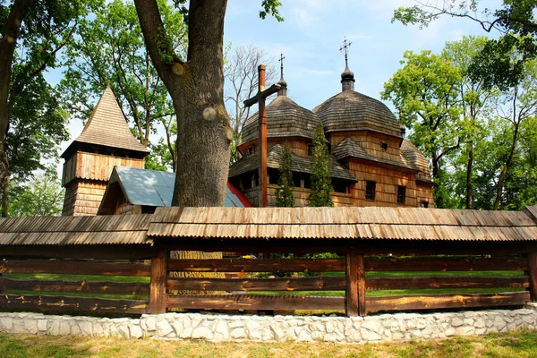 Wooden Ukrainian Greek Catholic Church Holy Mother God Chotyniec Podkarpackie — Stock Photo, Image