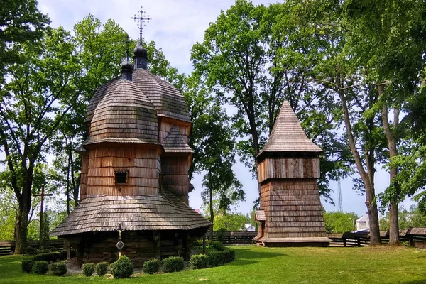 Ξύλινα Ουκρανική Ελληνική Καθολική Εκκλησία Της Υπεραγίας Θεοτόκου Στο Chotyniec — Φωτογραφία Αρχείου