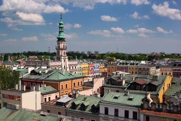 Вид Воздуха Старый Город Замоц Польша — стоковое фото