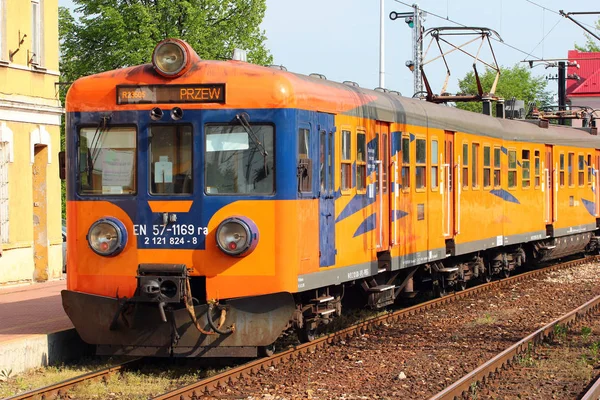 Stalowa Wola Poland April 2018 Train Class En57 Polregio Electric — Stock Photo, Image