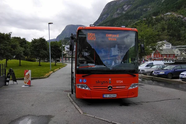 Odda Norvège Juin 2018 Bus Skyss Gare Routière Odda Skyss — Photo