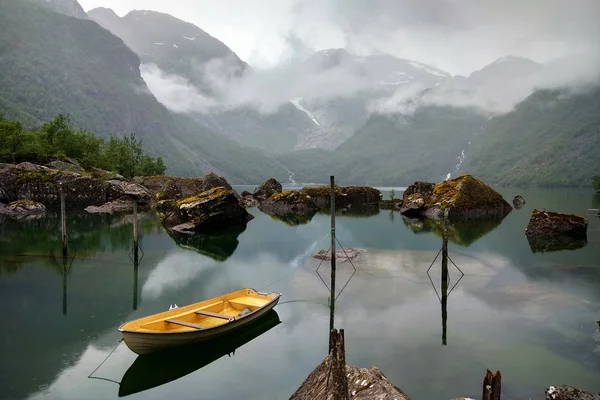 Lago Bondhus Parque Nacional Folgefonna Condado Hordaland Noruega — Foto de Stock