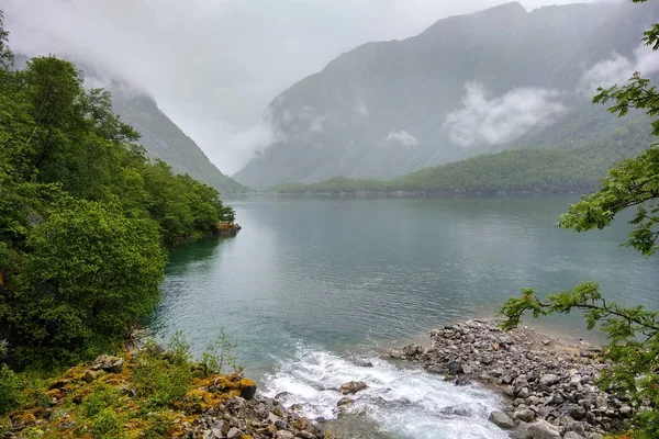 Lago Bondhus Parque Nacional Folgefonna Condado Hordaland Noruega — Foto de Stock