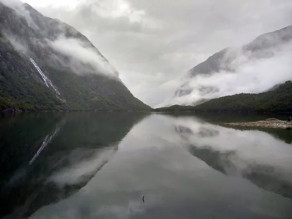 Lago Bondhus Parque Nacional Folgefonna Condado Hordaland Noruega — Foto de Stock