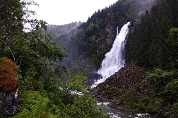 Cachoeira Espelandsfossen Município Odda Condado Hordaland Noruega — Fotografia de Stock