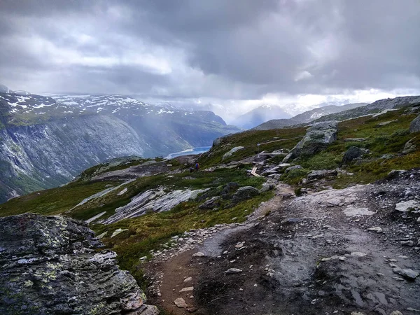 Camino Trolltunga Condado Hordaland Noruega — Foto de Stock