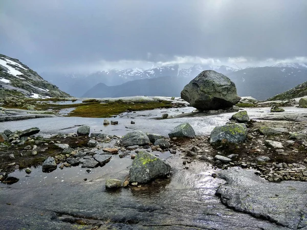 Väg Till Trolltunga Hordaland Fylke Norge — Stockfoto