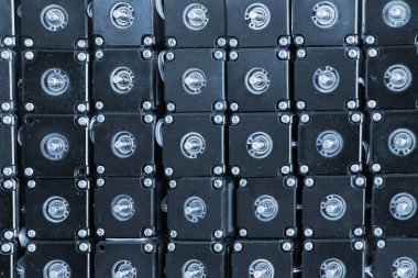 Step motorlar portre resim, endüstriyel arka plan