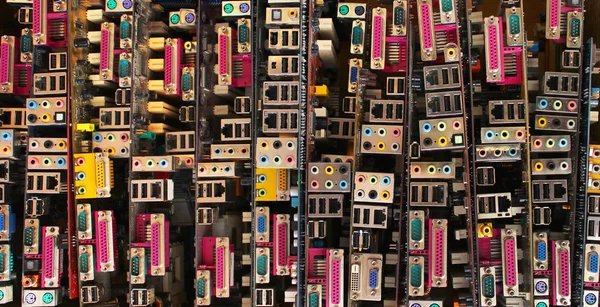 Oude Computer Moederborden Stapels Van Verouderde Hardware Elektronische Componenten — Stockfoto